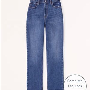 Abercrombie curve love ultra high rise straight jean